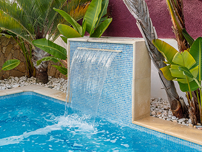 Pool Waterfall Feature